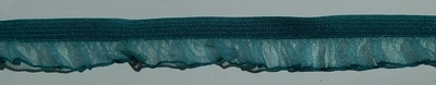 Elastic Lace+Organza ruche 15-16mm (50 m), Turquoise